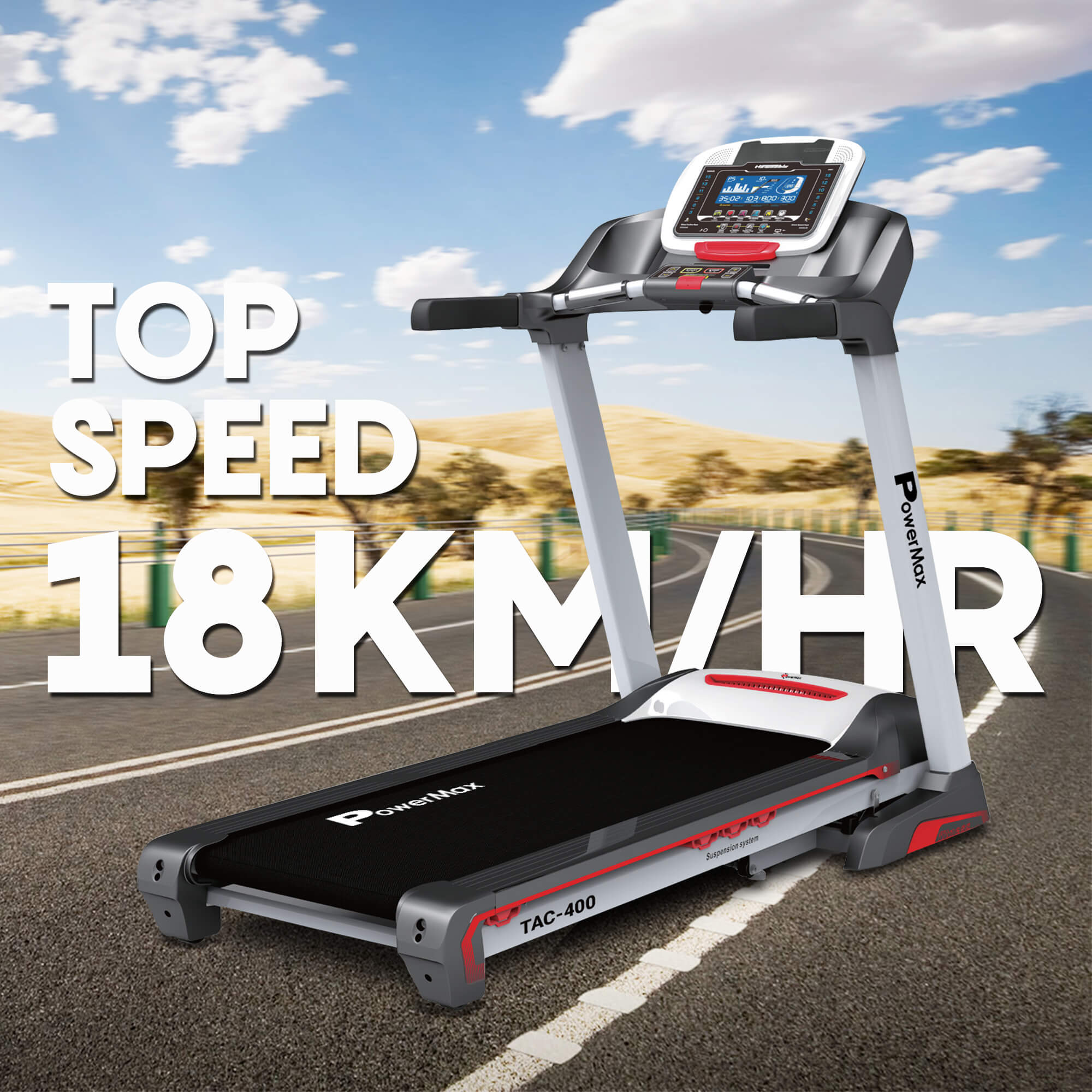 Semi-Commercial AC Motorized Treadmill