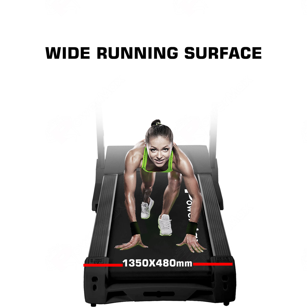 PowerMax Fitness TAC-360 AC Motorized Treadmill with Auto Incline and Auto lubrication