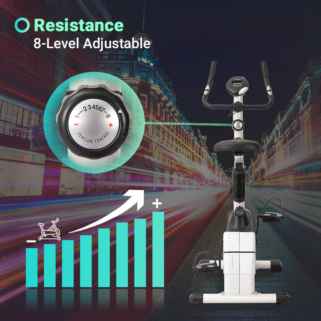BU-610 Magnetic Upright Bike with LCD Display